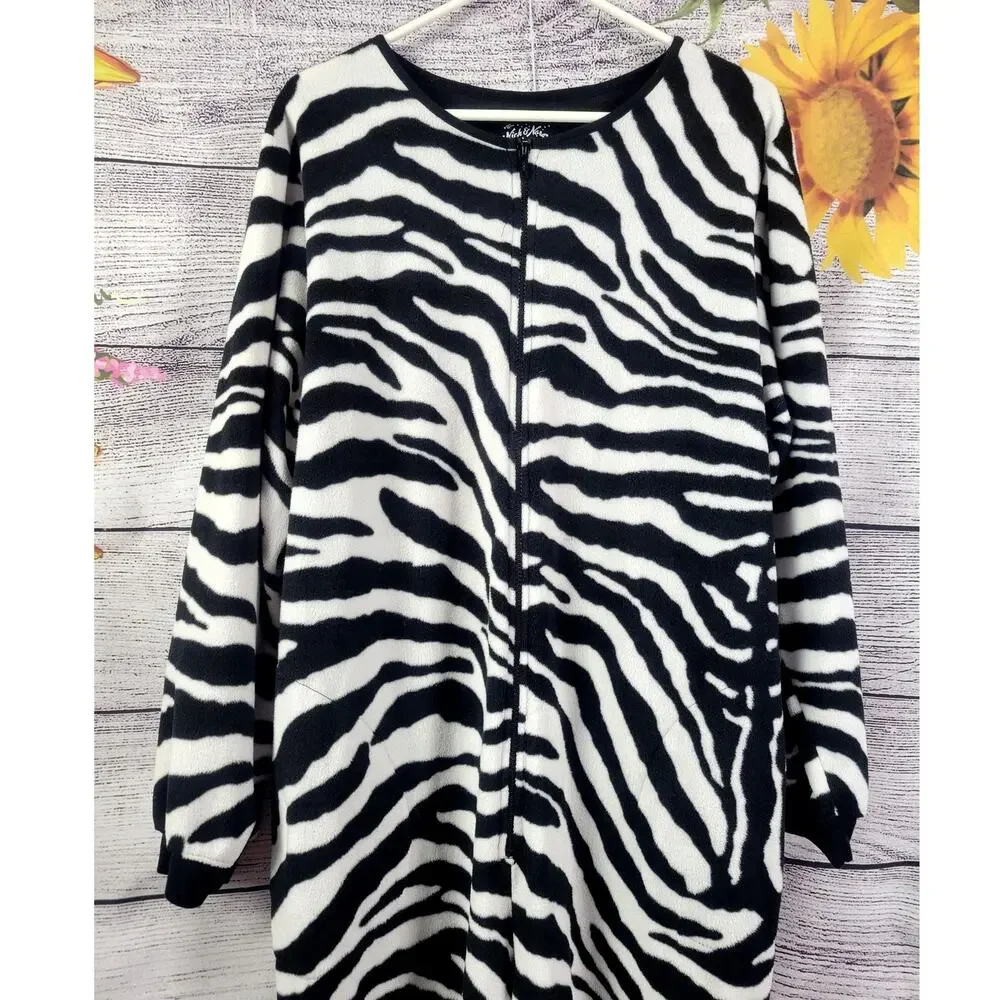 Nick & Nora Zebra Print Sleepwear Women's‎ Size XXL